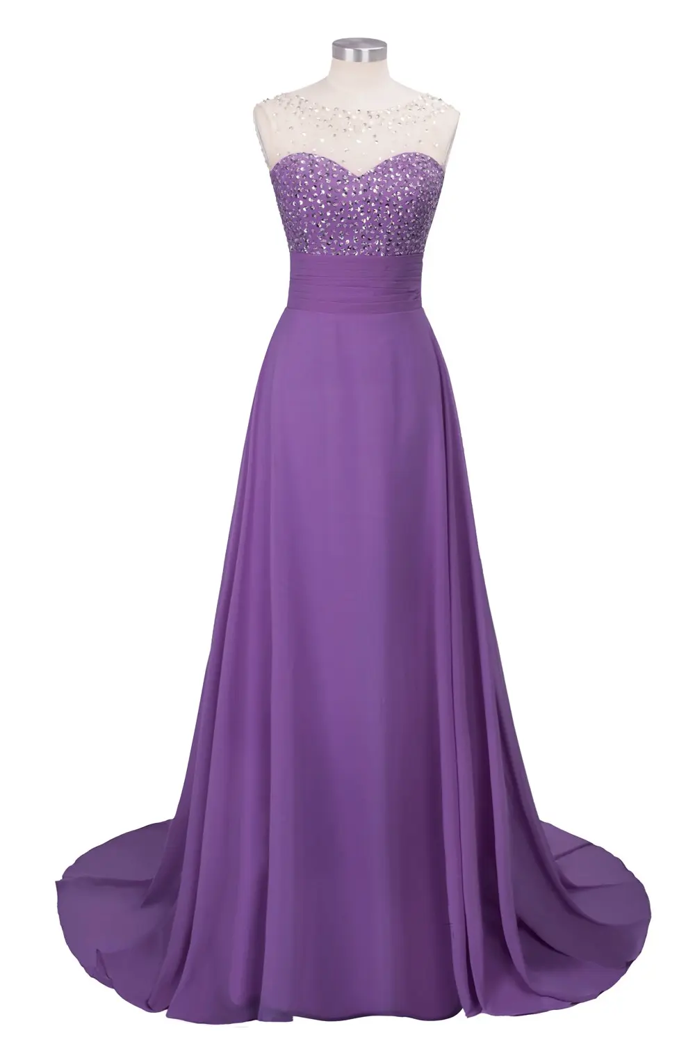 Sparkly Sequin Beaded Chiffon Evening Dresses Swwetheart A Line Pleat Illusion Formal Party Prom Gown For Bride Vestido De Festa
