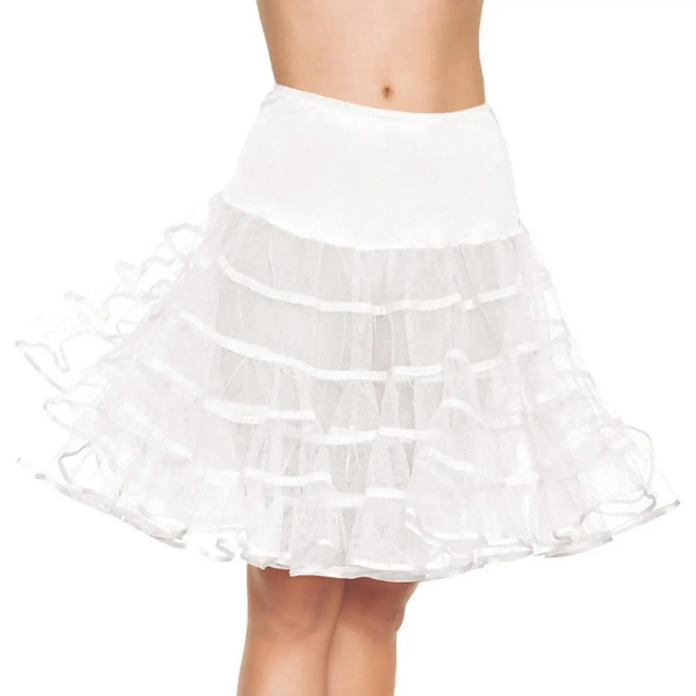 White Black Red Tiered Girl's Tutu Net Petticoat Underskirt High Quality Short Mariage Colorful For Bridal Wedding Dress Vintage