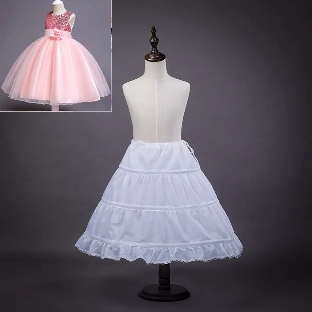 55cm Kids Petticoats For Flower Girls Dresses Little Girls Crinoline Petticoat Lolita Skirt Princess Underskirt Vestido De Novia