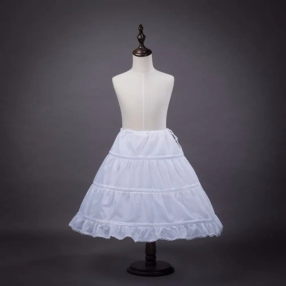 55cm Kids Petticoats For Flower Girls Dresses Little Girls Crinoline Petticoat Lolita Skirt Princess Underskirt Vestido De Novia