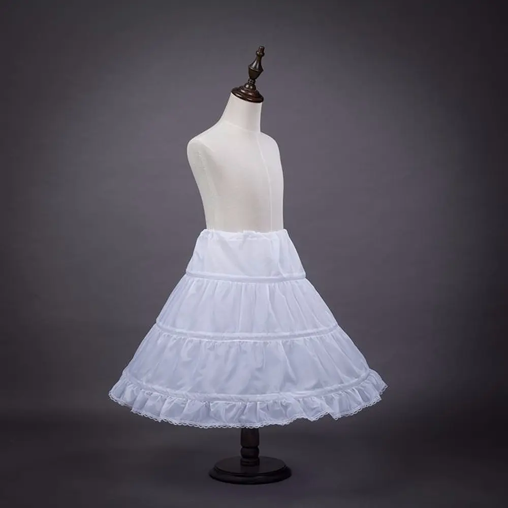 55cm Kids Petticoats For Flower Girls Dresses Little Girls Crinoline Petticoat Lolita Skirt Princess Underskirt Vestido De Novia