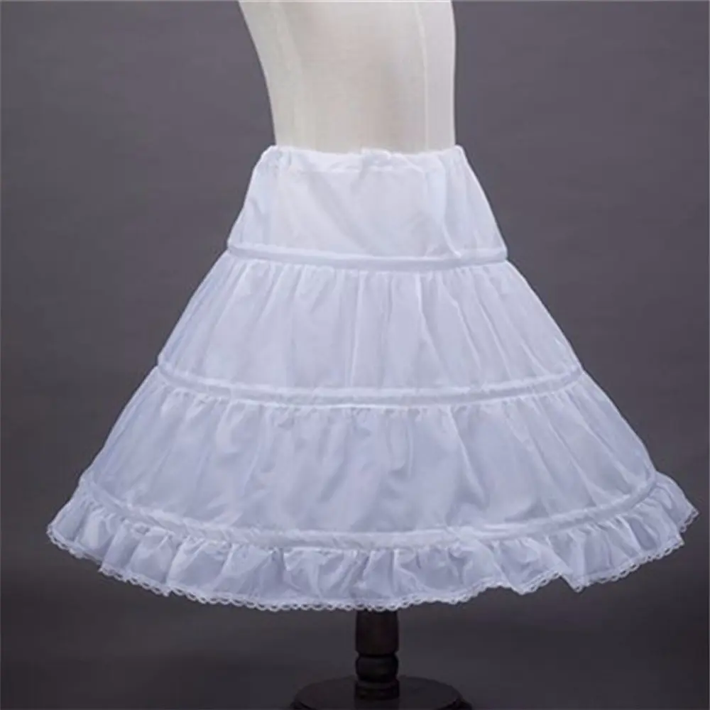 55cm Kids Petticoats For Flower Girls Dresses Little Girls Crinoline Petticoat Lolita Skirt Princess Underskirt Vestido De Novia