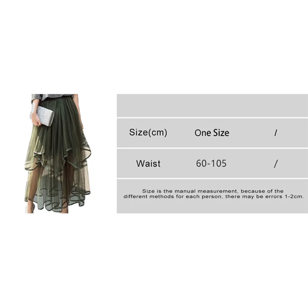 Fashion Rockabilly Tulle Skirt Tiered Tutu Skirts Women Lolita Petticoat Bridesmaids Sweet Party Ball Gown High Low Skirt Dress