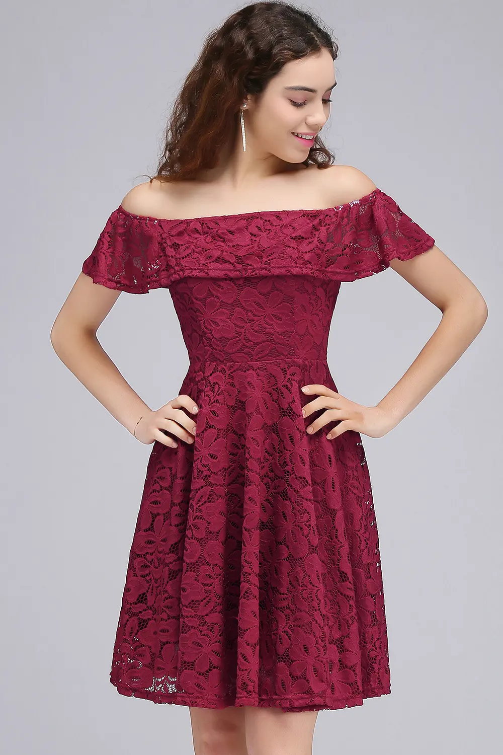 Mini Lace Prom Dresses Women  A-Line Off The Shoulder Short Formal Party Dresses Sexy Evening Prom Gowns Robe De Soirée 2024