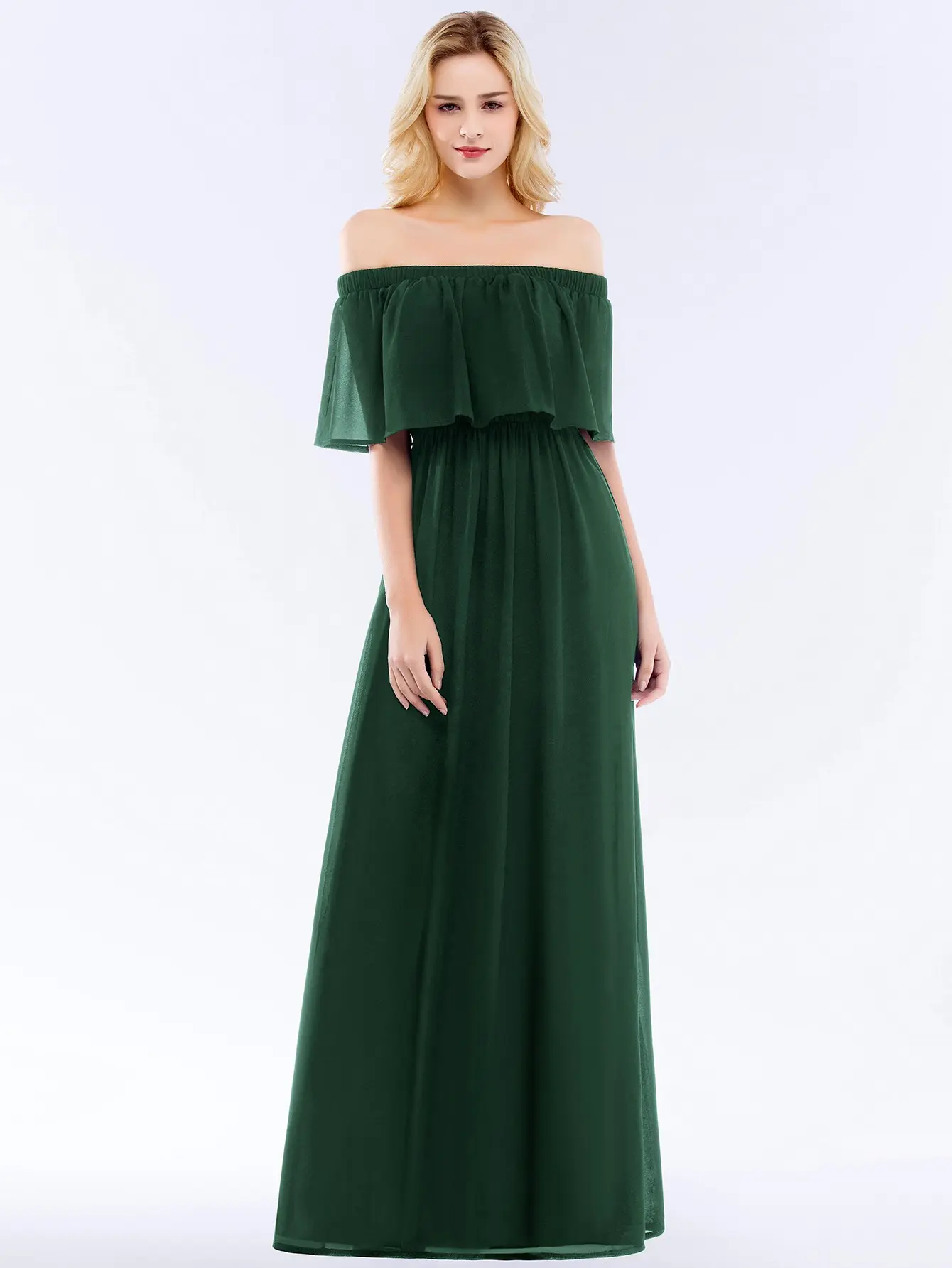 Chiffon Off Shoulder Bridesmaid Dresses For Women A Line Elegant Long Formal Wedding Party Prom Gowns Robe De Soirée De Mariage