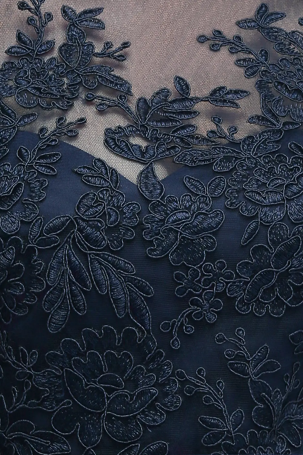 Navy Blue Lace Long Evening Dresses Elegant Half Sleeve Appliques Tulle Formal Party Prom Gown Backless With Belt Robe De Soiree