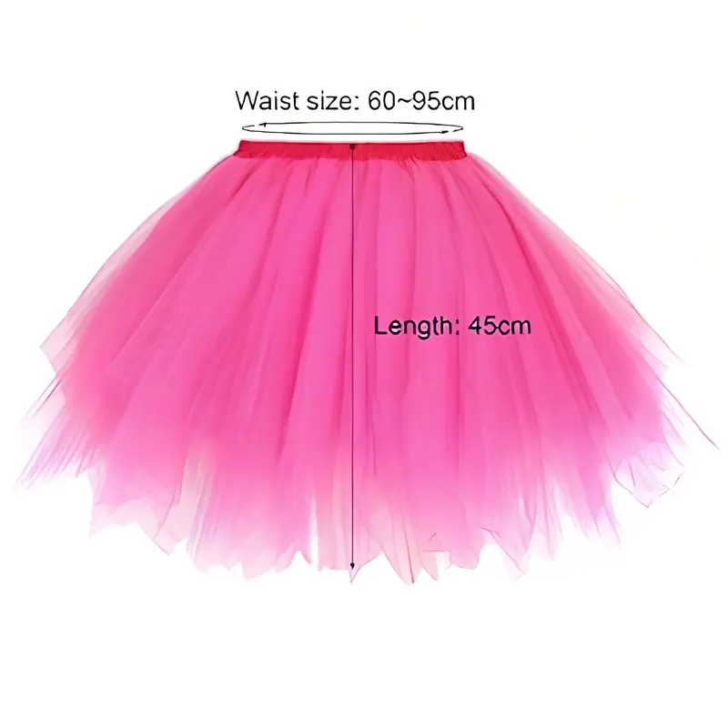 Halloween Mini Tutu Skirts Irregular Layered Tulle Elastic Waist Short Skirt Petticoat Vintage 80s Rockabilly Party Dance Dress