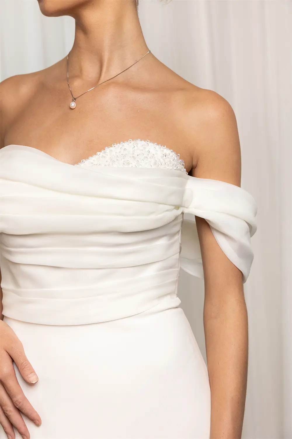 Specail Off The Shoulder Beaded Sweetheart Sheath/Mermaid Wedding Dresses Custom Made Bridal Grown 2025 Vestido De Noival