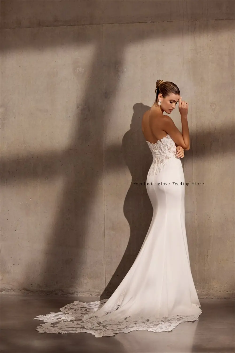 Charming Sweethart 3d Flower Lace Mermaid Wedding Dresses Sweep Train Custom Made 2025 Vestido De Noival