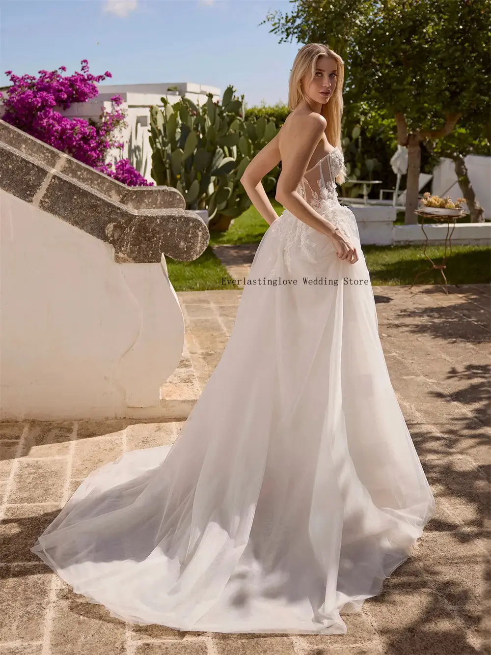 New Sweetheart Lace Applique Bridal Grown A Line Wedding Dresses Custom Made 2026 Vestido De Noival