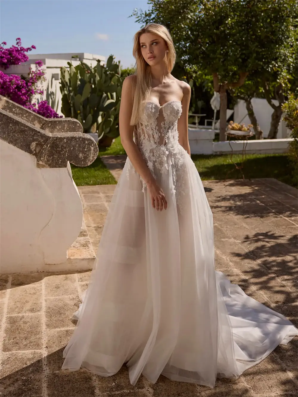 New Sweetheart Lace Applique Bridal Grown A Line Wedding Dresses Custom Made 2026 Vestido De Noival