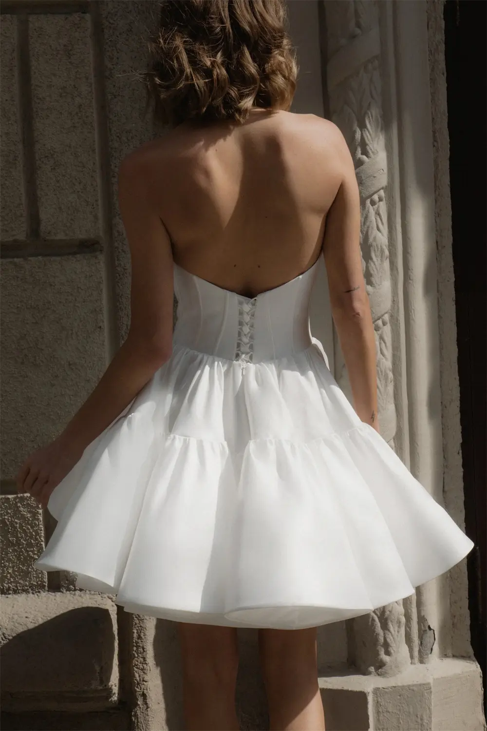 Charming  Short Puff Sleeves Sweethert Satin A Line Wedding Dresses Custom Made Bridal Grown 2025 Vestido De Noival