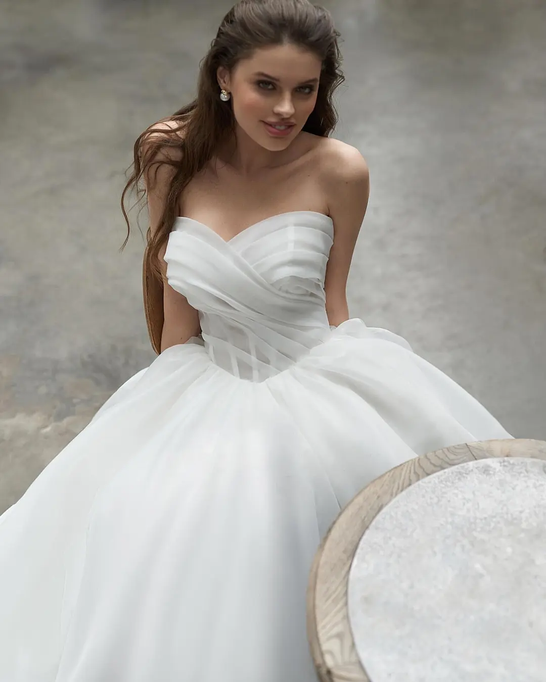 Popular Pleat Organza A Line Wedding Dresses Corset Back Bridal Grown 2026 Vestido De Noival
