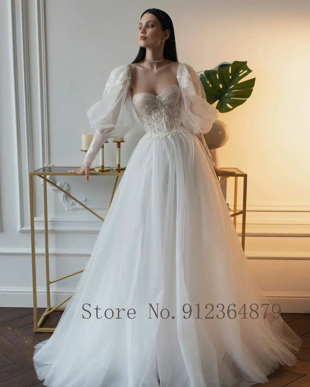 Fairy Boho Wedding Dresses 2025 Puff Sleeve Princess Vintage Bride Dress Lace Wedding Gowns Corset Back Strapless Robe De Mariee