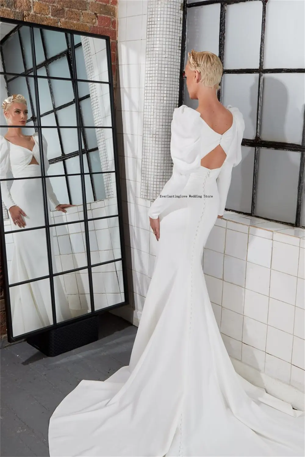 Sexy Long Sleeves Sweetheart Mermaid Wedding Dresses Criss Back Sweep Train Custom Made 2025 Vestido De Noival