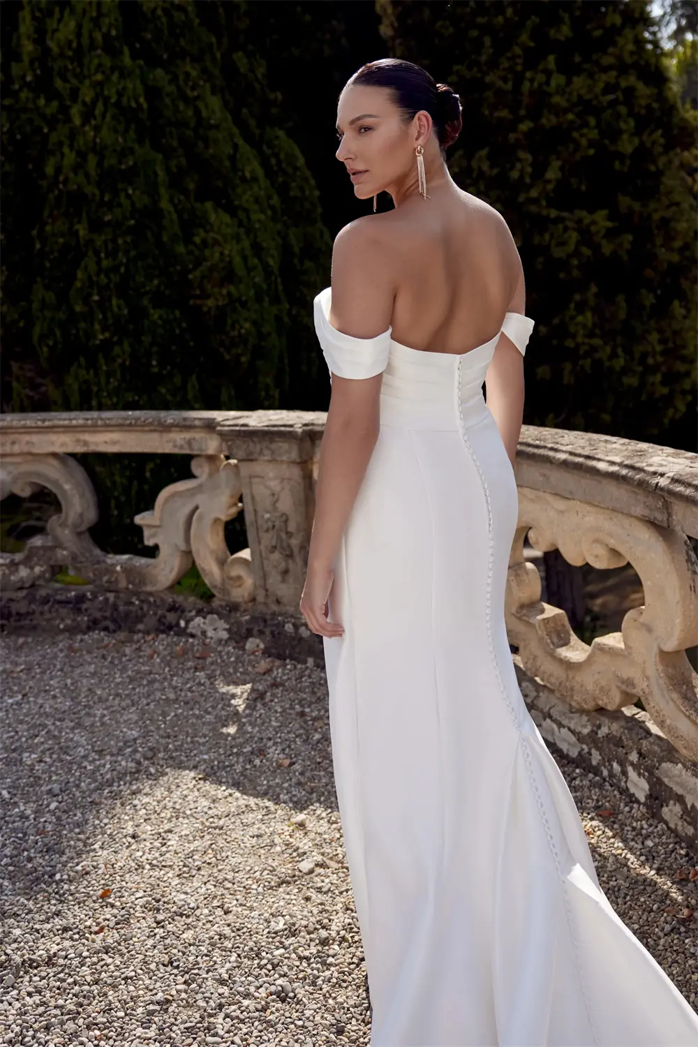 Elegant  Off The Shoudler Ruched V-neck Mermaid/Sheath  Wedding Dresses Side Slit Custom Made Bridal Grown 2025 Vestido De Noiva