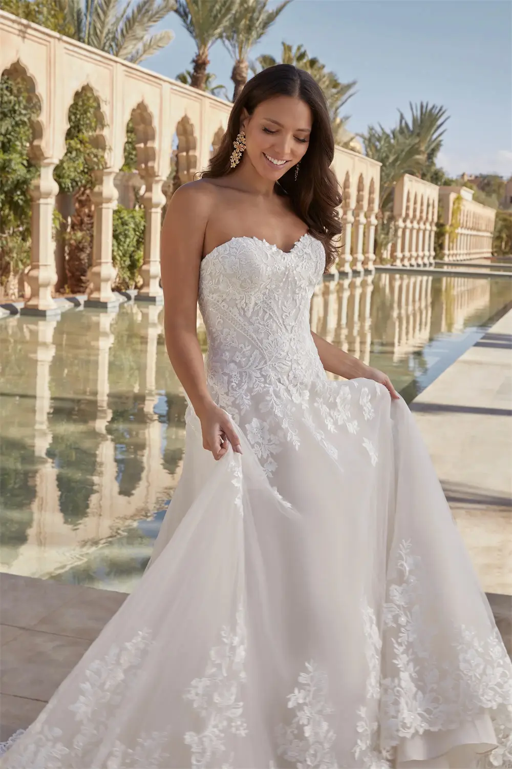 Vintage Sweethart Full Lace Applique  A Line Wedding Dresses Sweep Train Custom Made 2025 Vestid De Noival