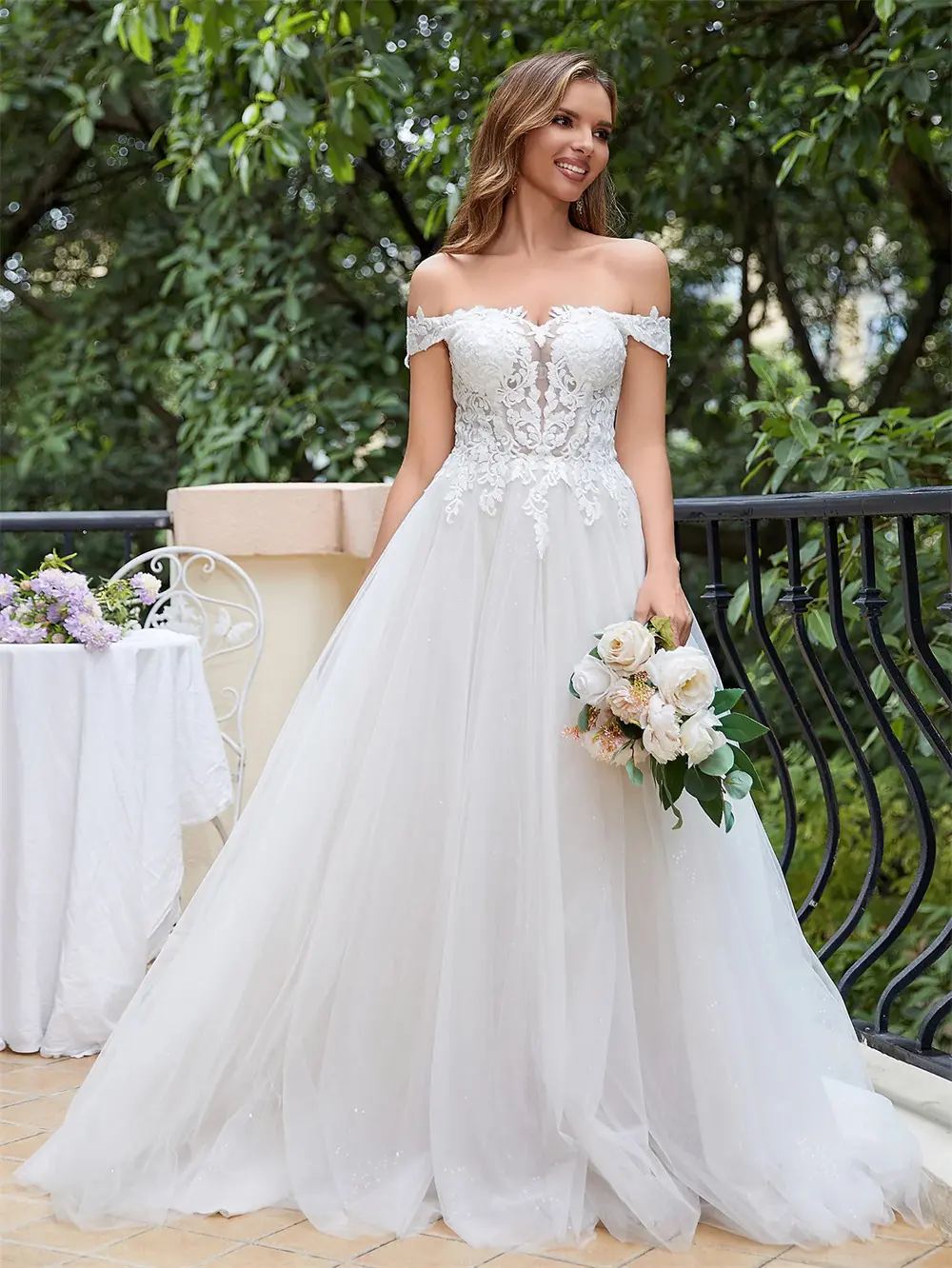 New Off The Shoulder Sweetheart Lace Applique A Line Wedding Dresses Bridal Grown 2025 Vestido De Noival