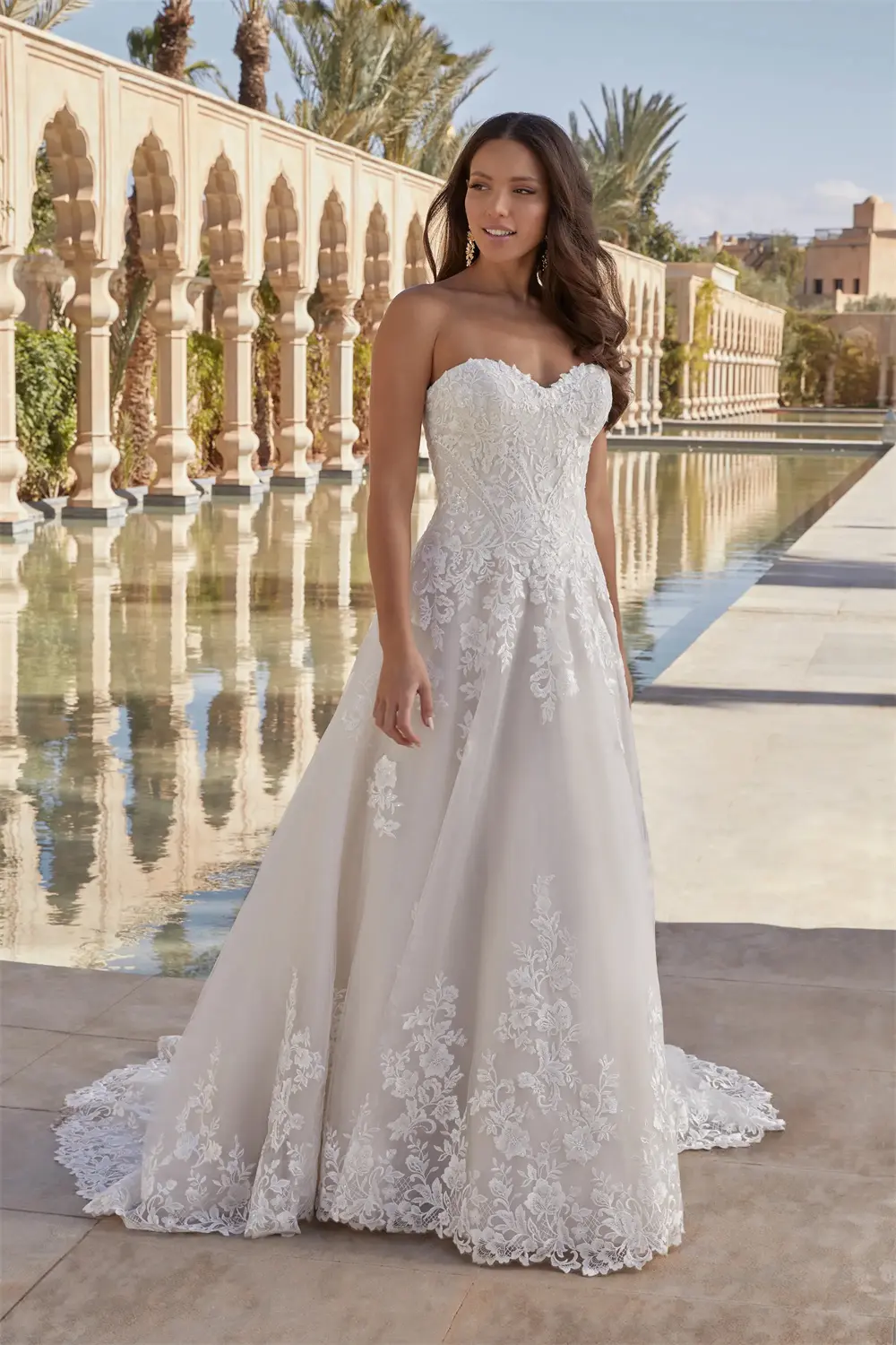 Vintage Sweethart Full Lace Applique  A Line Wedding Dresses Sweep Train Custom Made 2025 Vestid De Noival