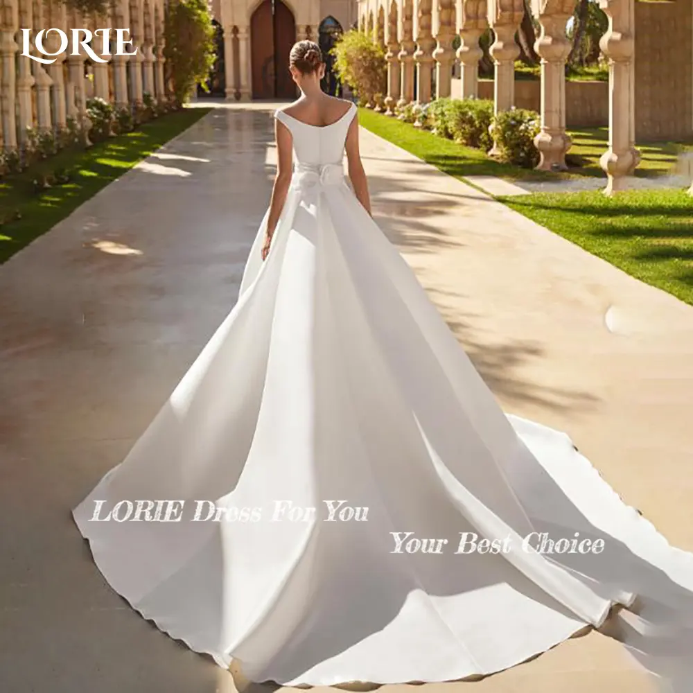 LORIE Off Shoulder Wedding Dress Elegant Bobycon Mermaid Bride Gowns Customized Detachable Train Bride Dress vestidos de novia