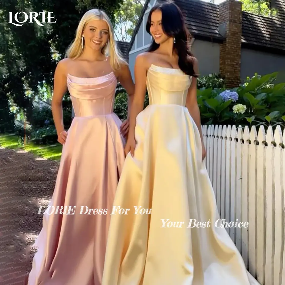 LORIE Elegant Mermaid Bridesmaid Dresses Backless Strapless Colorful Backless Bridemaid Gown A-LINE Customized Bridemaid Dress