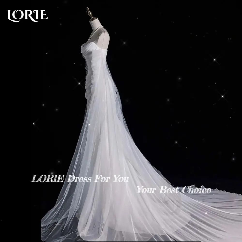 LORIE Shawl Shiny Wedding Dress Strapless Sweetheart A-line Princess Bride Gown Illsion Customized Corset Bride Dress молодожены