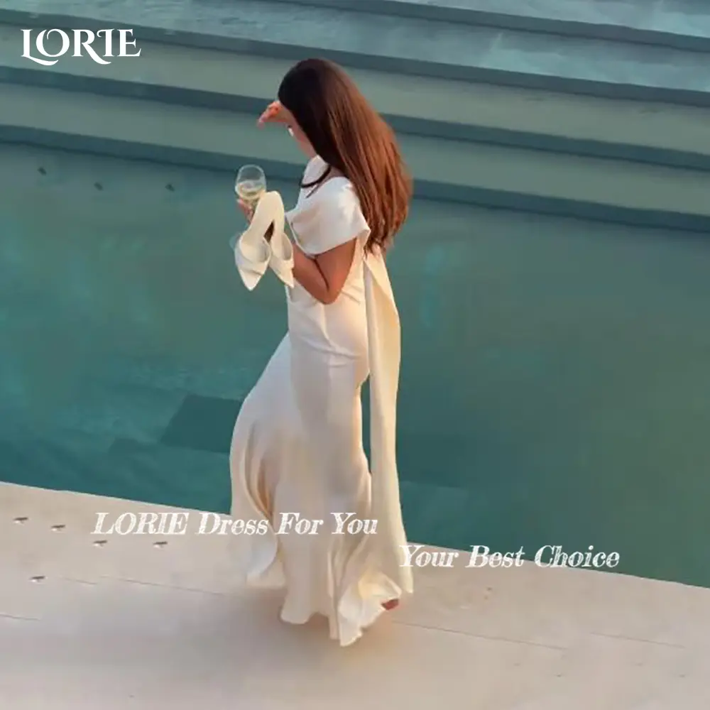LORIE Beach Wedding Dresses Spaghetti Straps Pleats Bobycon Mermaid Bride Gown Ruched Bridal Dress vestidos de novia Customized
