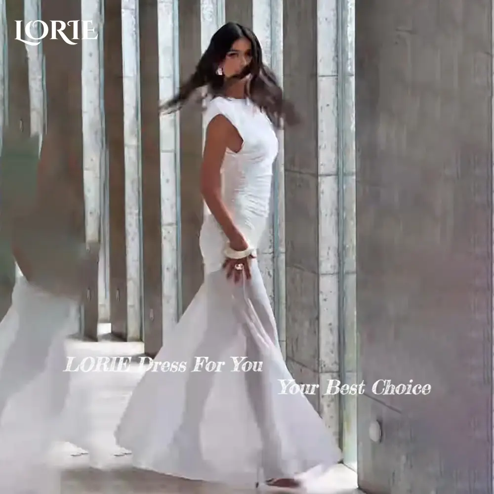LORIE Elegant Lace Ball Gown Wedding Dresses for Women Soft Tulle Open Back Sleeveless Bridal Gowns Customized Plus Size Bride