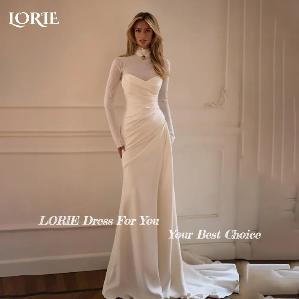LORIE Mermaid Sweetheart Wedding Dress Strapless Bride Gown Detachable Train Bride Dress Corset Bridal Dress vestidos de novia