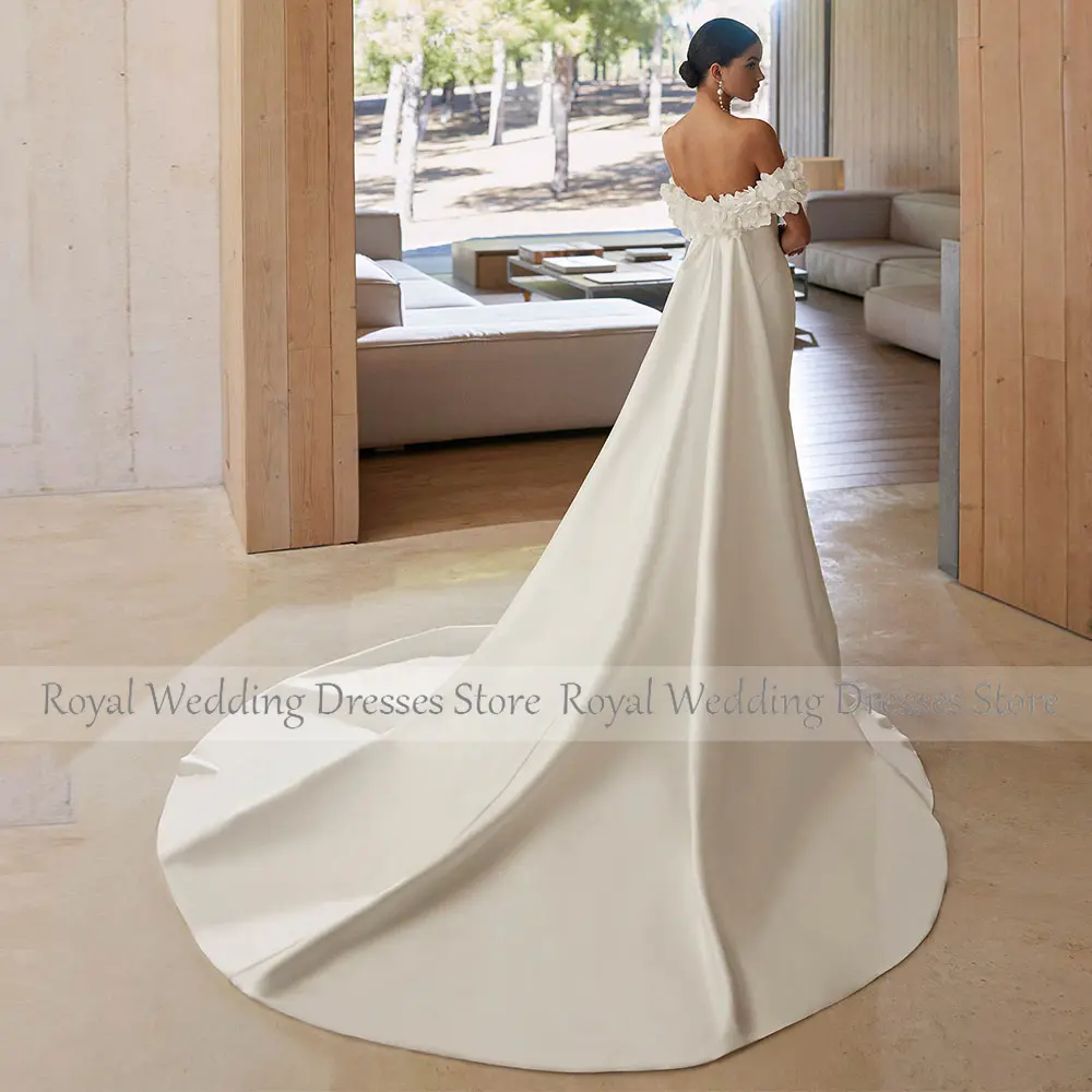 Elegant Ivory Strapless Wedding Dresses for Women With Detachable Train Mermaid Wedding Gowns Long Simple Bridal Dress2025