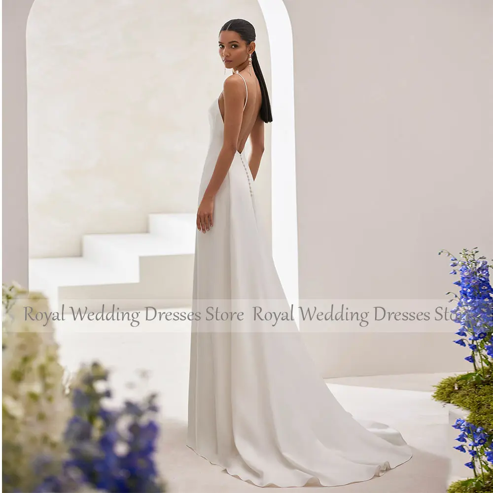 Two Piece Elegant  Wedding Dresses for Women Ivory Long Sleeves High Neck A Line Wedding Gowns Long  Simple Bridal Dress 2025