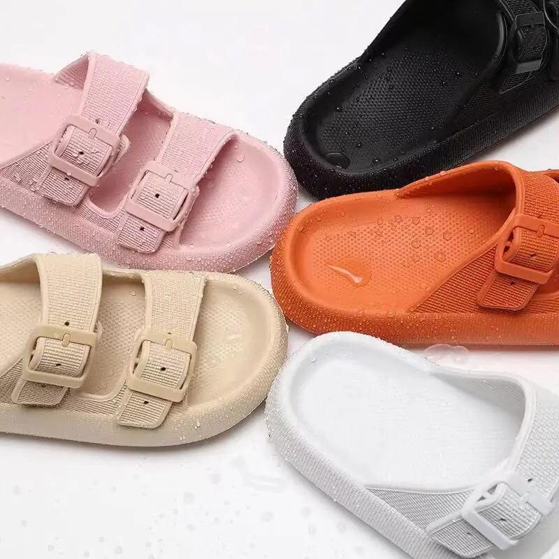 Comfortable Lightweight Eva Anti-slip Slippers Unisex Bathroom Shower Plus Size Slides Summer Thick Sole Quick-drying Slides