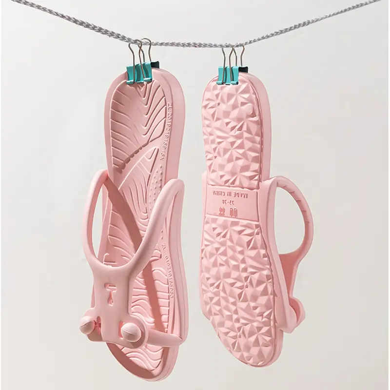 Folding Slippers EVA Flip-Flops Women Summer Trip Travel Portable Slippers Home Hotel Couple Bathing Slides Soft Beach Shoes
