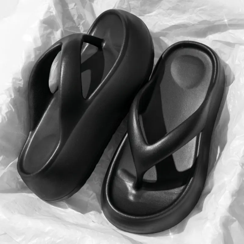 Popular Chunky Platform Clip Toe Sandals 2025 Women New Thick Bottom Slip On Silppers EVA Anti-odorant Sandalias De Mujer 5cm