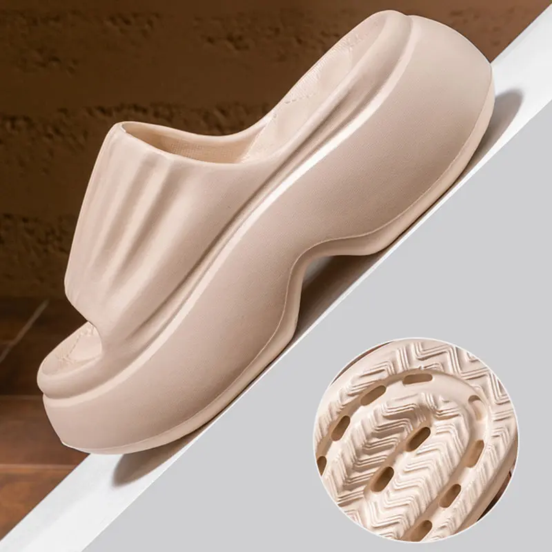 Chunky Platform Wedges Slippers Women 2025 Summer Indoor Outdoor Thick Bottom Sandals Woman Slides Light Non Slip Beach Shoes
