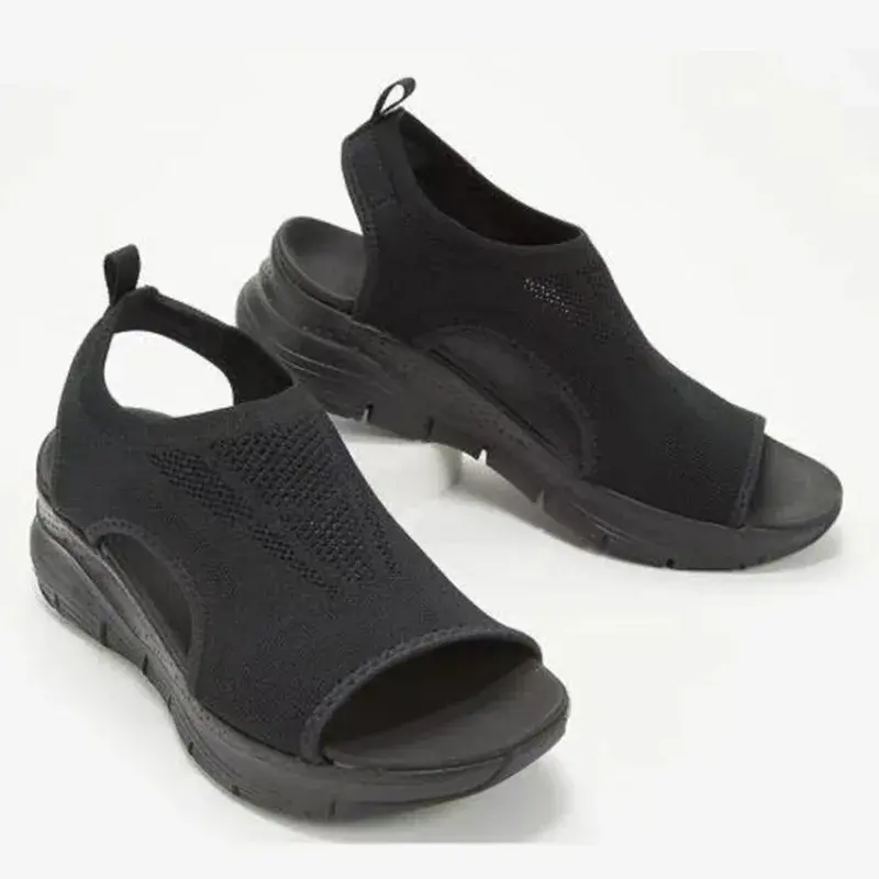 Women Summer Mesh Casual Sandals Ladies Wedges Outdoor Shallow Platform Shoes Female Slip-On Light Comfort Shoes Plus Size