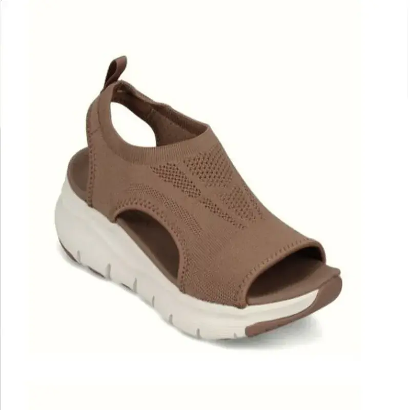 Women Summer Mesh Casual Sandals Ladies Wedges Outdoor Shallow Platform Shoes Female Slip-On Light Comfort Shoes Plus Size