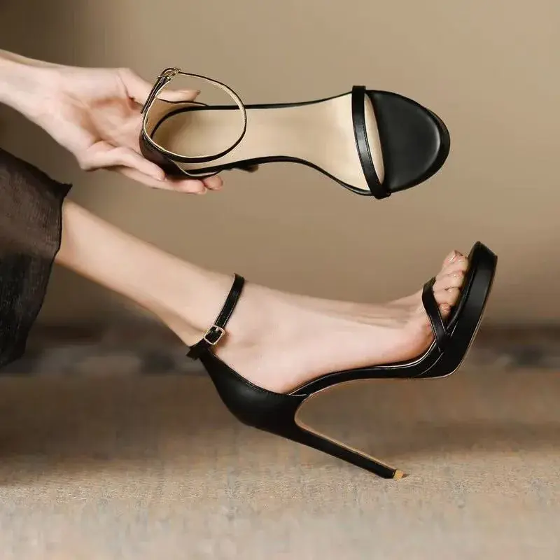 Women High Heels Sandals Sexy Luxury Open Toe Shoes Trend Summer Slippers 2025 New Dress Party Woman  Pumps