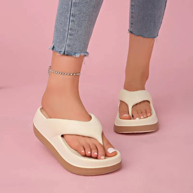women's flip-flops summer outdoor and indoor thick-soled sandals 5cm increase height slippers for beach