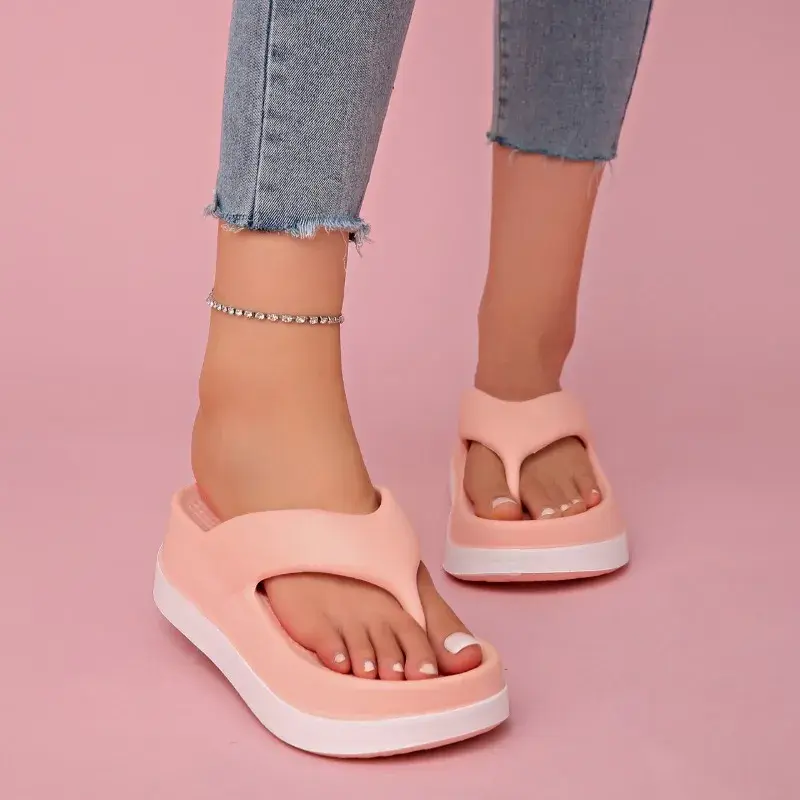 women's flip-flops summer outdoor and indoor thick-soled sandals 5cm increase height slippers for beach