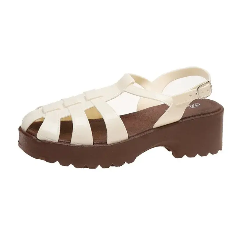 Elastic Cross Band Open Toe Sandals Women 2025 Summer New Thick Soles Non-slip All Fashion Beach Roman Shoes High heels Sandals