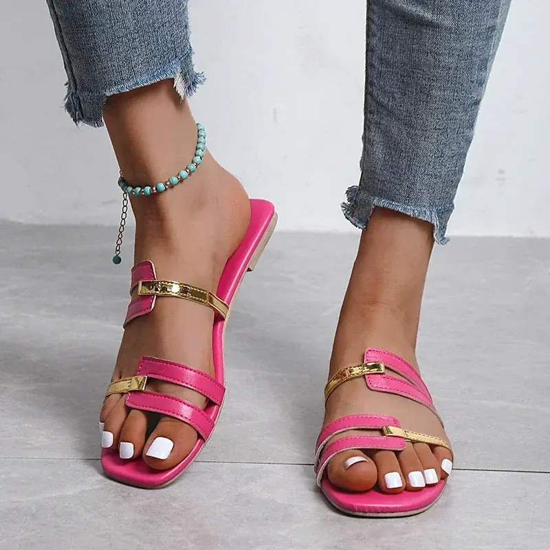 Women Casual Anti-slip Slippers Comfortable Outdoor Sandals Fashion Flat Slippers Elegant Designer Shoes Summer New Slides Women