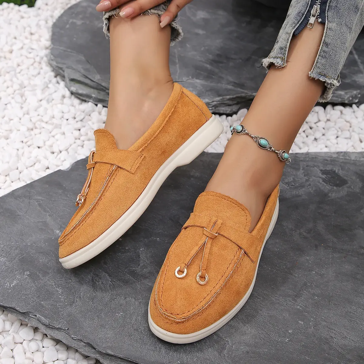 Woman Trend Women Loafers Slip on Ladies Flats High Quality Spring Autumn Casual Flat Single Shoe