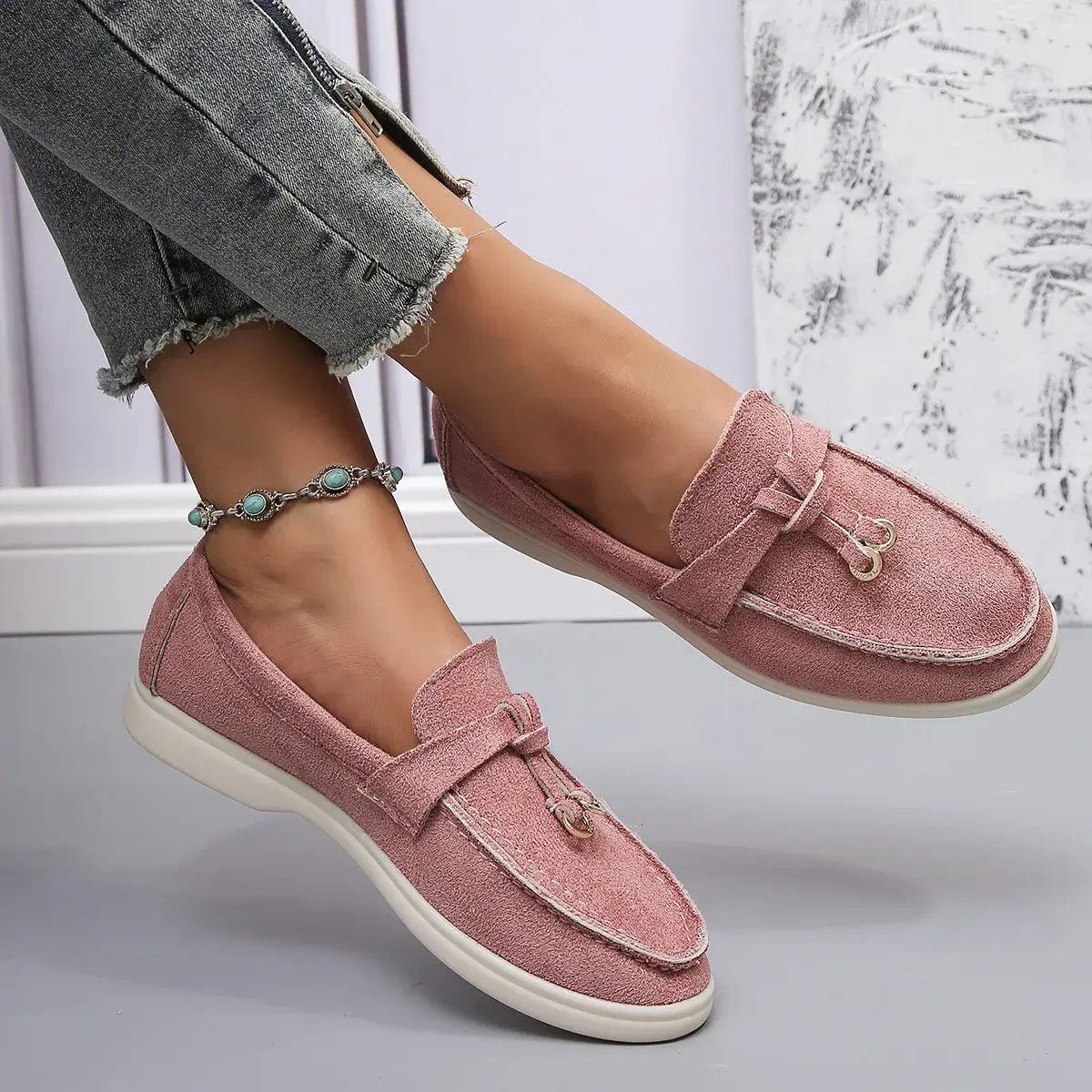 Woman Trend Women Loafers Slip on Ladies Flats High Quality Spring Autumn Casual Flat Single Shoe
