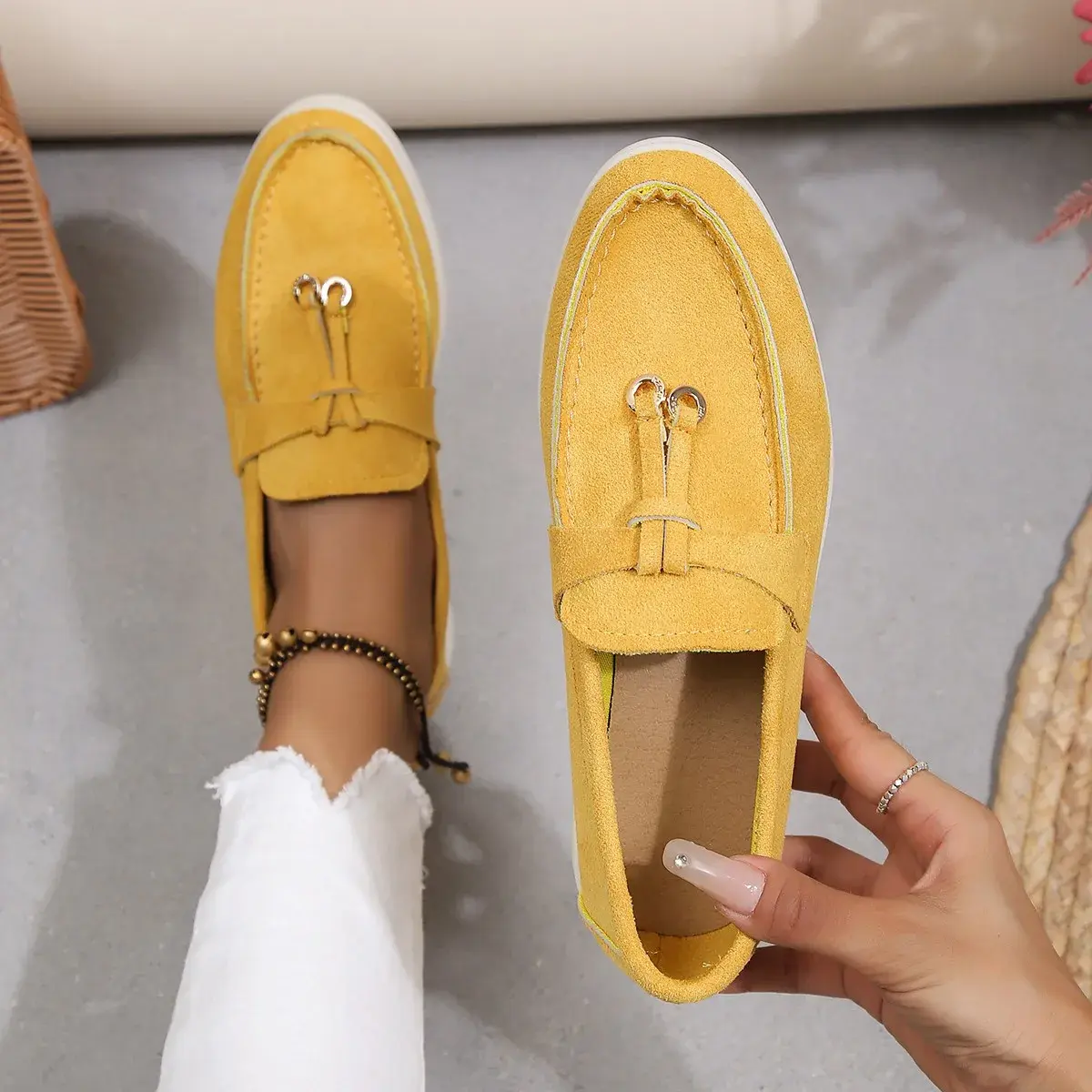 Woman Trend Women Loafers Slip on Ladies Flats High Quality Spring Autumn Casual Flat Single Shoe