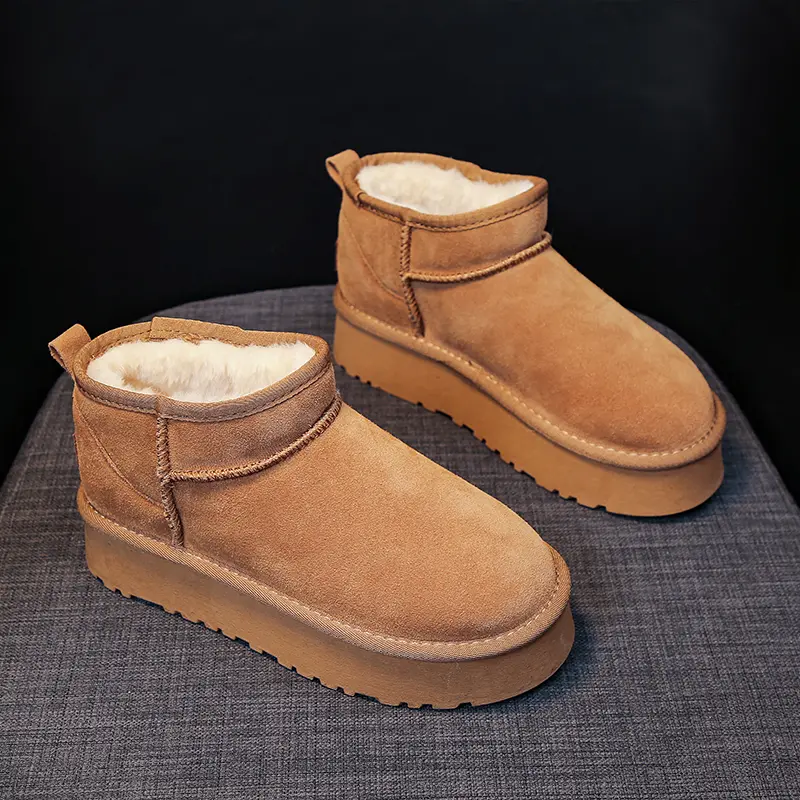 New 2024 Classic Thickened Fluff Women's Snow Boots Comfortable Warm Ankle Boots Women Winter Ladies Shoes Botas Mujer