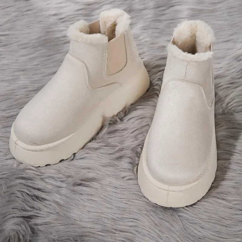 Winter women's snow boots plush warm  women's flat shoes casual flat shoes women's ankle boots snow boots