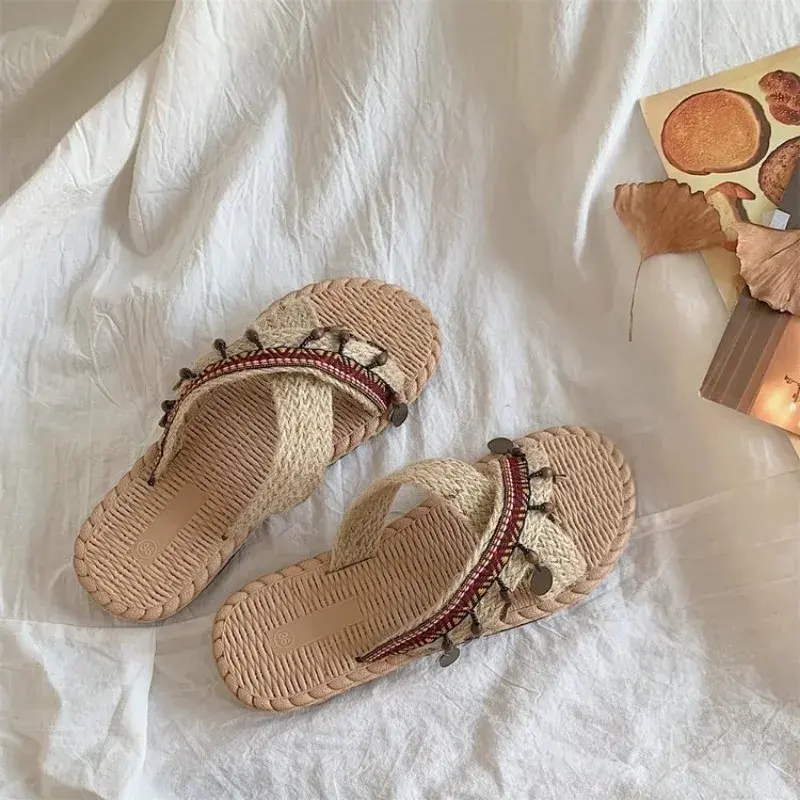 Women's Flat Bottom Fashion One Word Slippers Womens Shoes Comfort Summer Outdoor Beach Luxury Sandals Women Designers