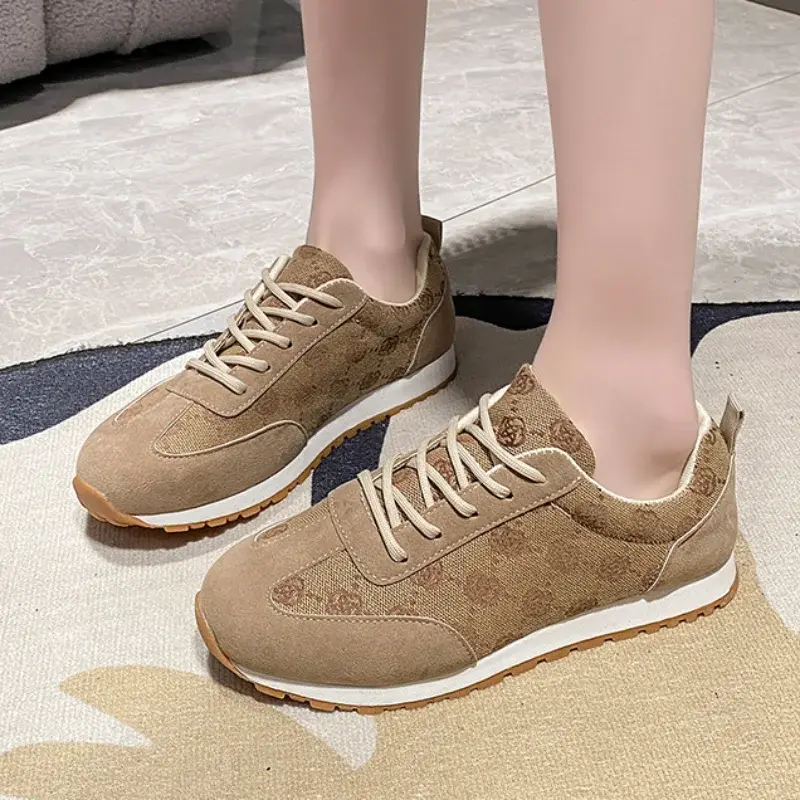2024 Women's Summer New Fashion Print Designer  slip Flat Bottom Sports Shoes Outdoor Play Daily Comfortable Women's Shoes