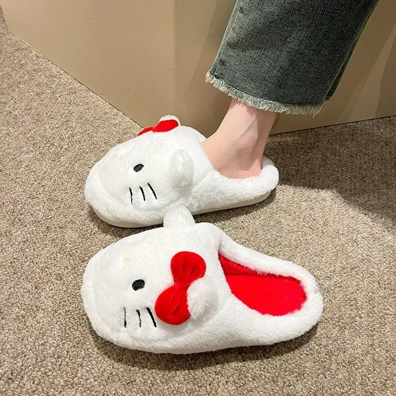 Plush Slippers Cute Student Autumn Winter Bedroom Soft Padded Plush Bedroom Aldult Shoes Girls Xmas shoes